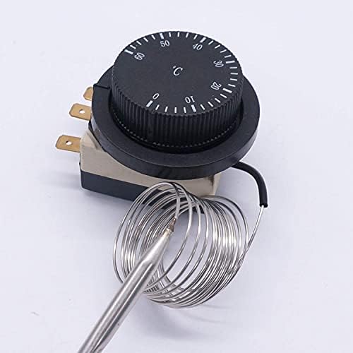 CNHKAU 1NC 1NO 250/380 В 16A 0-60 ℃ Превключвател за контрол на температурата Капилярна Термостат, Превключвател