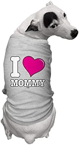 Тениска Tcombo I Love Mommy Dog (светло сив, 3X-Large)