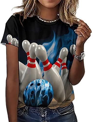 Тениска за жени с игра на Боулинг Strike Гниене, Сладък Потник, Тениска Класически Намаляване с Къс ръкав