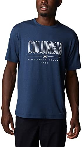 Мъжки t-shirt Columbia Tech Trail С графичен дизайн Отпред и с Къс ръкав