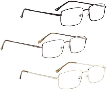 LUR 7 Опаковки очила за четене без рамки + 3 опаковки на метални очила за четене (общо 10 двойки ридеров + 3,00)