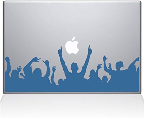 Vinyl стикер The Decal Guru Rock On Crowd за MacBook Decal - 13 MacBook Air - Светло синьо (1162-MAC-13A-LB)