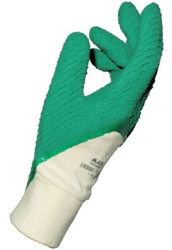 Ръкавица от естествен латекс ТЕОДОРА Ендуро 330, работна дължина 10 см, размер 6, зелен (1 калъф)