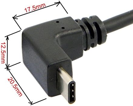 cablecc USB 3.1 USB-C с наклон нагоре-надолу под ъгъл от 90 градуса към штекерному кабел за трансфер на данни