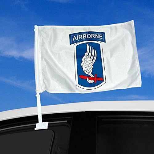 Двупосочен Автомобилен флаг - 12 x 15 с участието на бойна част на 173-та въздушнодесантна бригада на армията