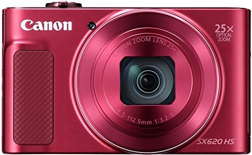 Цифров фотоапарат Canon PowerShot SX620 с 25-кратно оптично увеличение - С поддръжка на Wi-Fi и NFC (червен)
