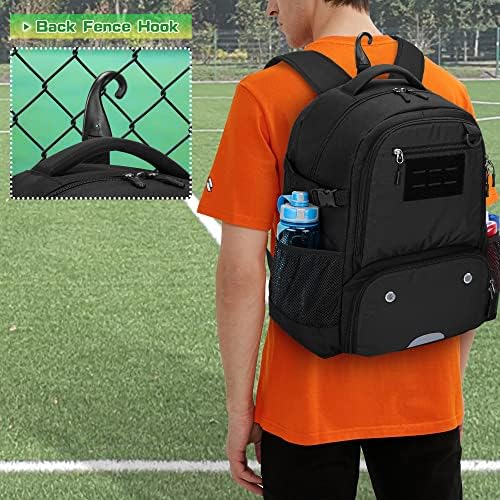 Младежки Футбол чанта DSLEAF с Отделение за топката, Раница за футболен Опис с Отделно Отделение за обувки за