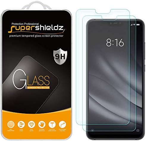(2 опаковки) Supershieldz е Предназначен за Xiaomi Mi 8 Lite Защитно фолио, изработени от закалено стъкло, защита