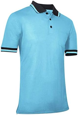 Мъжка риза с къси ръкави съдиите по бейзбол и софтбол на района CHAMPRO, полиестер, светло синьо, голям размер,