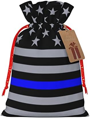 Пакети за Коледни подаръци С завязками Тънки-Синя линия-Флаг-Торбички За опаковане на подаръци в американски