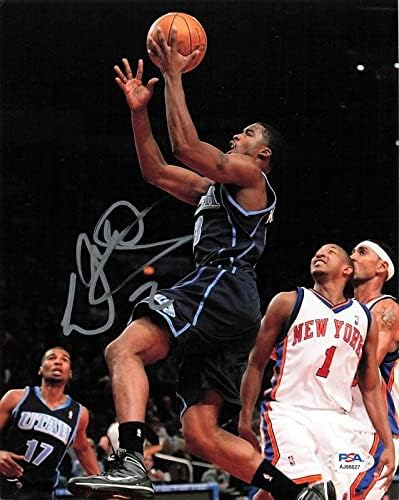 УЕСЛИ МАТЮС подписа снимка 8x10 PSA / DNA Utah Jazz С автограф - Снимки на НБА с автограф