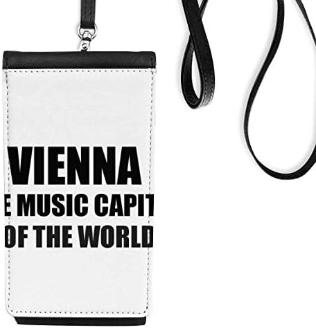 Виена Музикалната Столица На Света В Чантата Си За Телефон, Портфейл Висящ Калъф За Мобилен Телефон, Черен Джоба