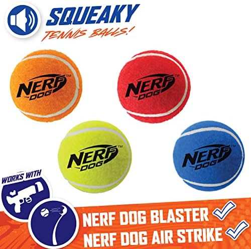 Подаръчен комплект играчки за кучета на Nerf Куче от 12 теми, включва тенис топка с мъка 2.5 инча, 12 опаковки,