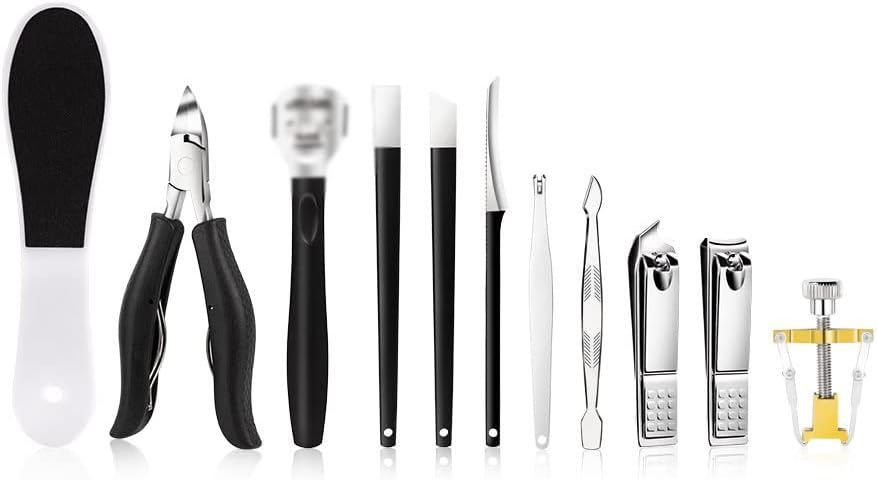 JAHH педикюрный набор, ножица за нокти на краката, за подстригване, за маникюр от неръждаема стомана, инструменти