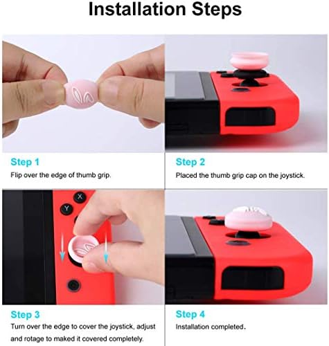 Капачки за джойстик LightPro Switch Joy Против с дръжки за палеца за контролери на Nintendo Switch и Nintendo