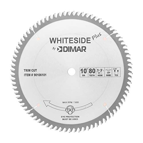 Обрезной пильный диск Whiteside 10 80 на зъбите с дупка 5/8 TCG Grind 90106101