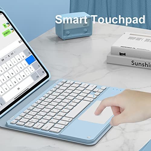 Калъф-клавиатура WYZDQ със сензорен панел за iPad Pro 11/12,9 инча 2021, Безжична Подвижна Магнитна Клавиатура,