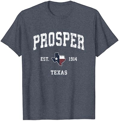 Тениска на спортен Дизайн с Винтажным Държавни Флага Prosper Texas TX